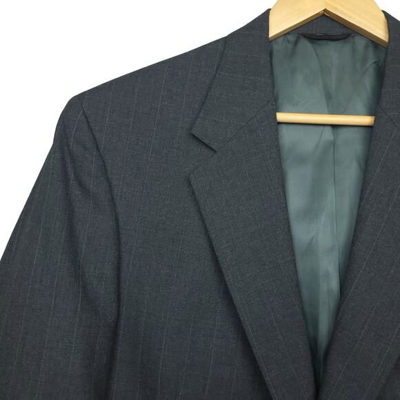 Roundtree & Yorke Men's Worsted Wool Jacket Coat Blazer 42R Made in USA Gray - Picture 3 of 16